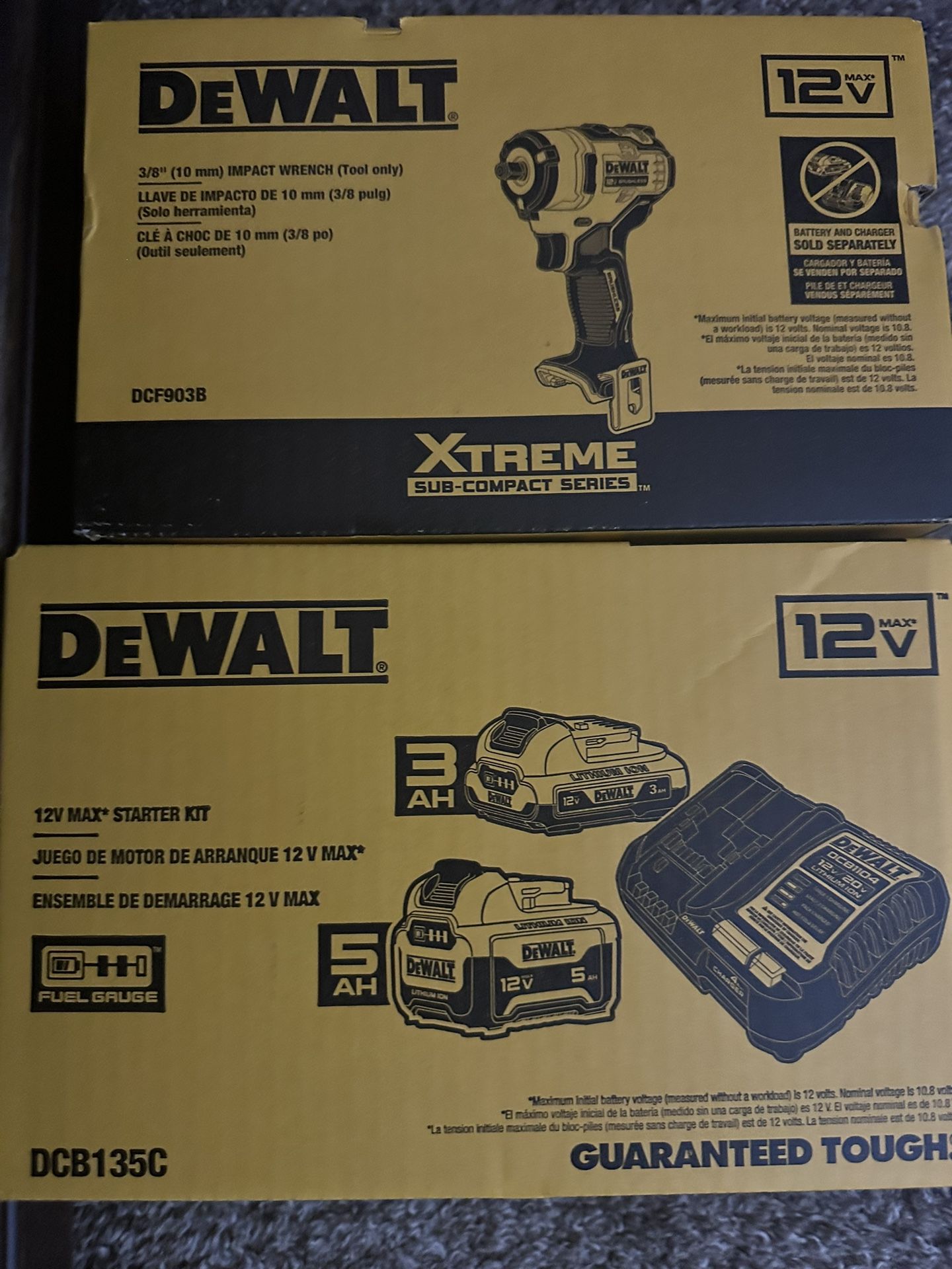 Dewalt Impact Wrench With 2 Batteries And Charger Brand New 