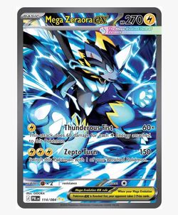 2026 Pokemon Mega Zeraora ex - 114/084 ME05 Pitch Black