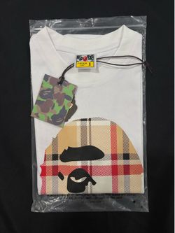 White Bape Burberry Tee