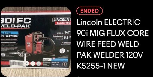Lincon Electric 90i MIG wire feed mini welding machine New
