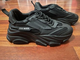 NEW Steve Madden Possession Sneakers – Black – Women’s 8.5