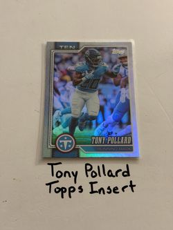 Tony Pollard Tennessee Titans RB Topps Short Print Insert Card.