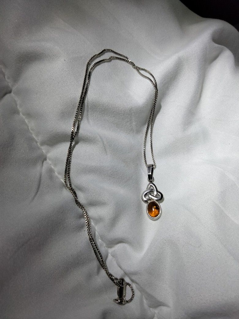 Baltic Amber In Sterling Silver