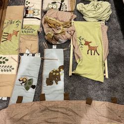 Lambs & Ivy Enchanted Forest Crib Bedding Set theme Nursery set 