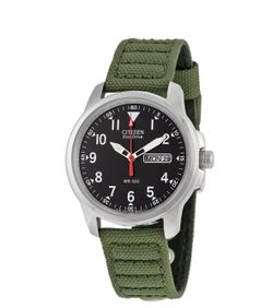Citizen Eco-Drive Men's Green Canvas Field Watch Mens
