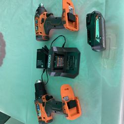 RIDGID 18- V IMPACT AND DRLL SET POWER TOOLS 