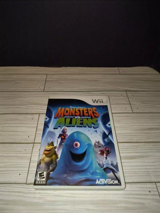 Nintendo Wii Monsters VS Aliens Complete With Manual Kids Game Activision 