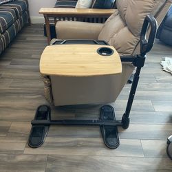Stander Assist-A-Tray, Adjustable Swivel TV Tray Table & Laptop Desk with Elderly Stand Assist Handle