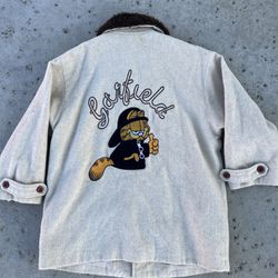 Vintage Garfield Jacket 1978 Paws Sweater Shirt RARE Embroidered Youth / XS