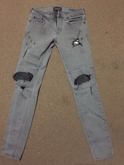 Grey Biker Jeans