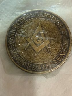 Masonic Grand Lodge of Texas 1992 J.P. Vogel commemorative coin