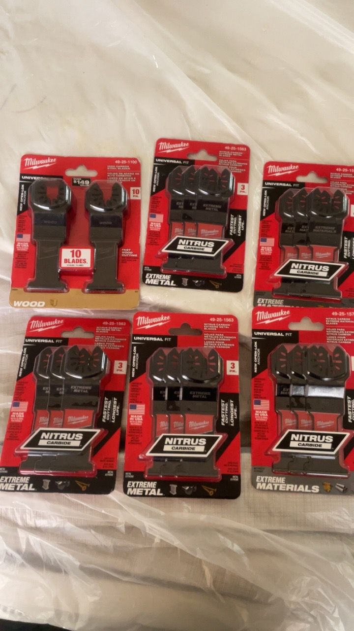 Multiple Blade Plows Milwaukee multi tool blades for Sale in Modesto, CA - OfferUp