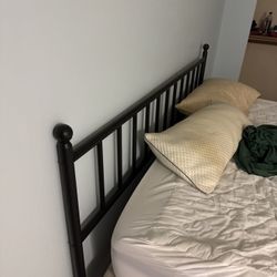 California King Bed With Rod Iron Headboard
