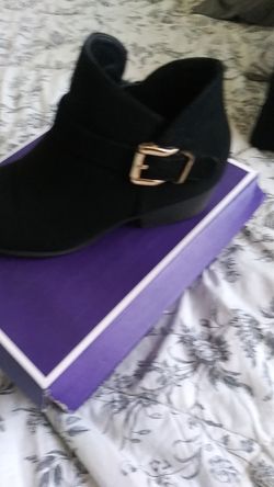 Black suede boots