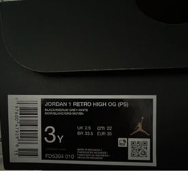 Jordan 1 Retro High OG PS Size 3Y