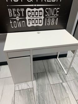 White IKEA Desk