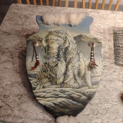 Painted White Buffalo While Hanging