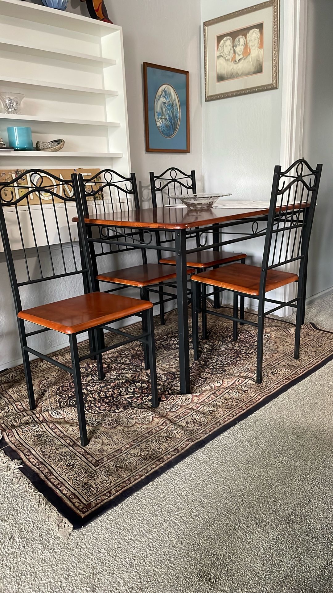 Strong Iron and Wood Table Very Good Condition