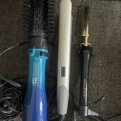 "Hair Dryer , Straightener And Hot Brush"