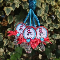1 Dozen Baby Shower Pacifier Necklaces Dr Seuss Thing 1 Thing 2  Blue It’s A  Baby Boy - Baby Shower Games - Party Decorations