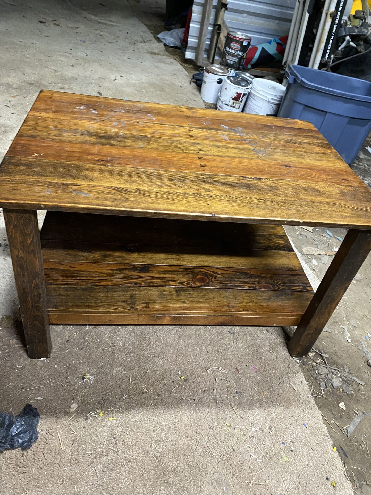 All wood table