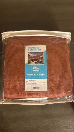 HGTV Home Triangle Sun Shade 142x142x142 in Red