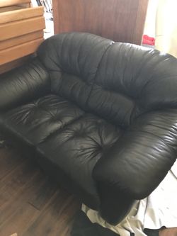 Leather couch sofa