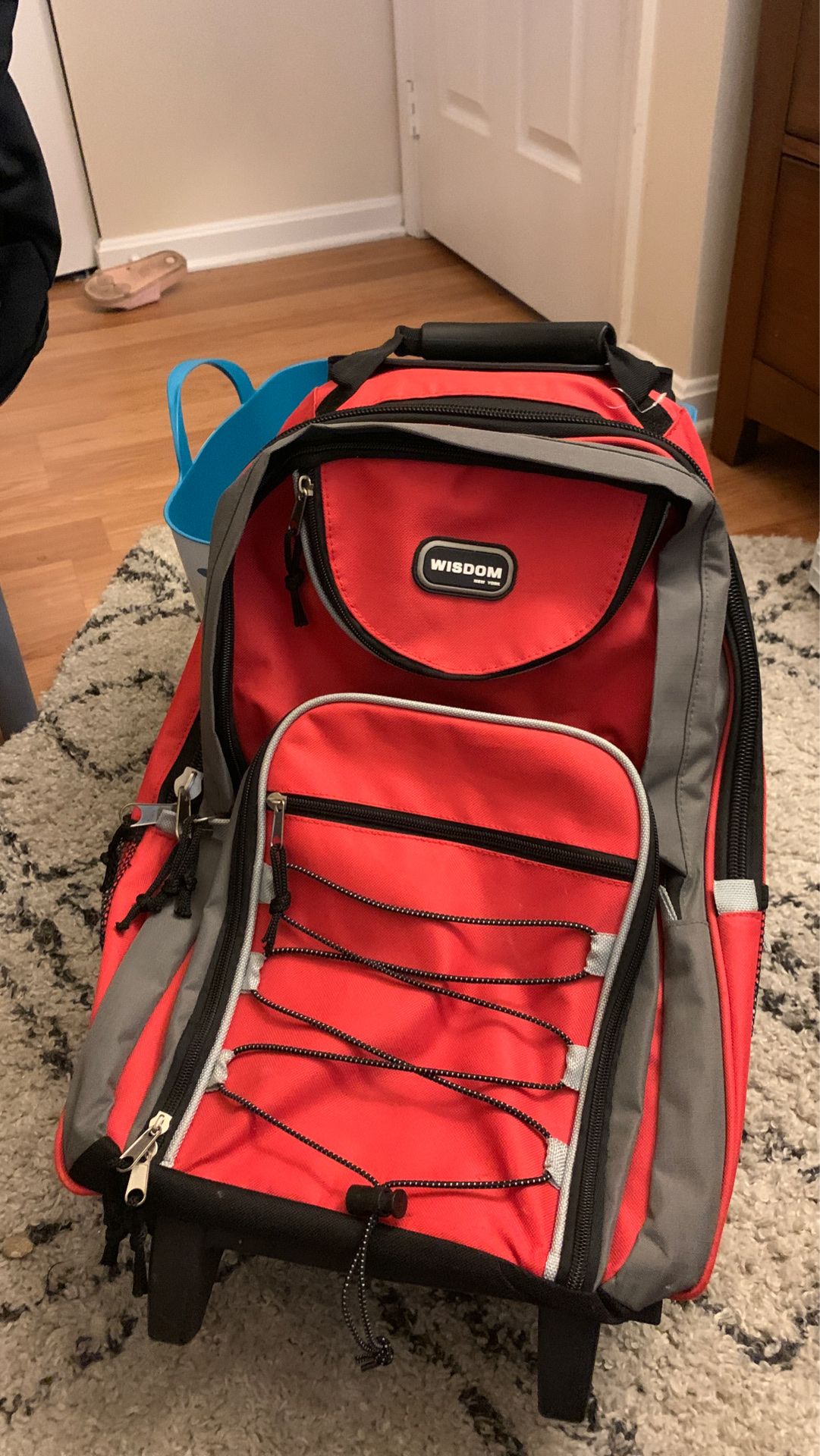 Wisdom backpack with wheels