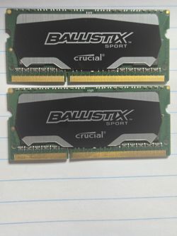 Ballistix Sport 16GB (2x8gb) DDR3-1600MHz SODIMM