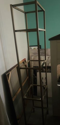 Crosley Furniture Aimee 5 tier Bookshelf with Glass Shelves