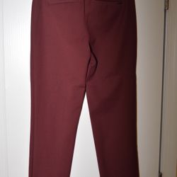 White House Black Market Wine/Burgundy Slim Ankle Pants Size 0