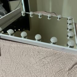White  Vanity Mirror