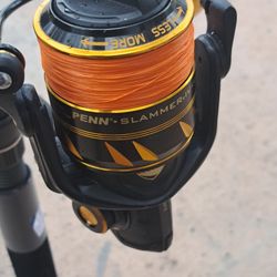 Slammer4 5500 Reel/New Braid/New Okuma Rod.