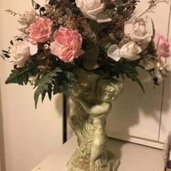 Silk And Dried Floral Arrangement