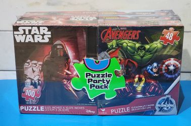 Six Puzzle Pack $5 (One Available)
Includes: StarWars, Avengers, Spiderman
