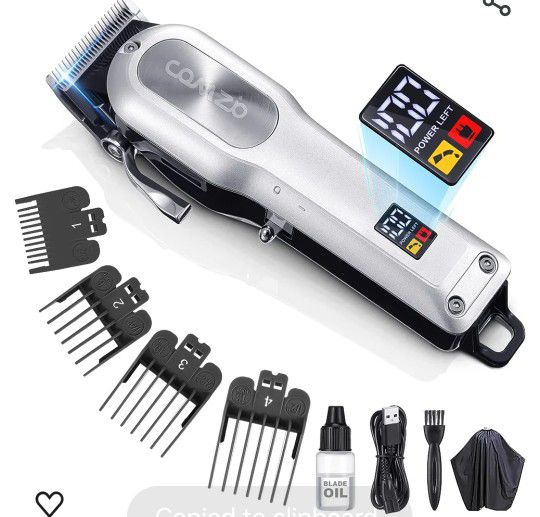 Electric Hair Clippers for Men, Cordless High-Performance Professional Barber Hair Cutting Kit,Rechargeable Beard Trimmer, Home Haircut & Grooming Set