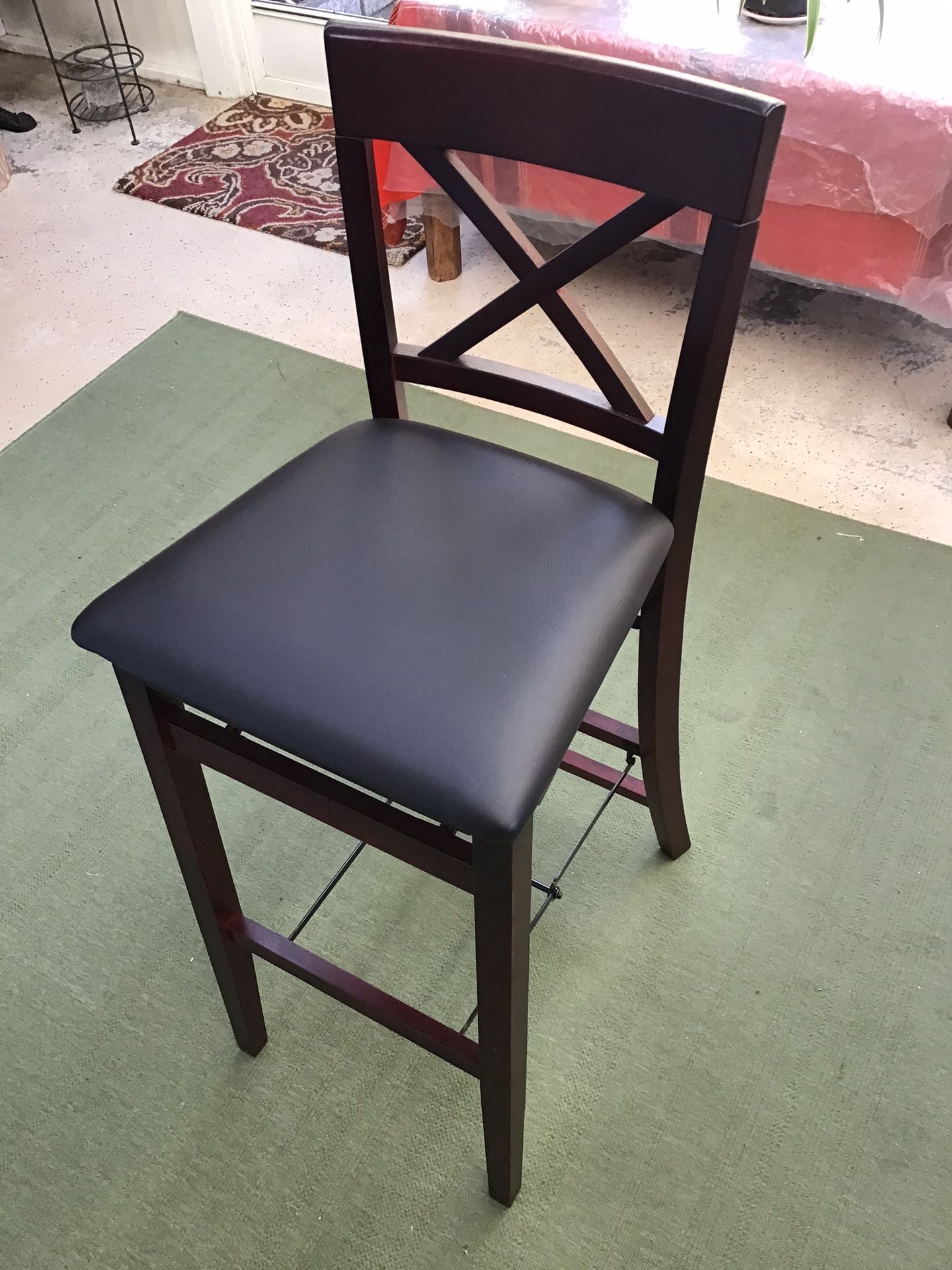 X Back Folding Counter Height Bar Stool - Compare @$110+