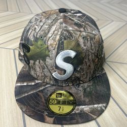 Supreme Real Tree Camo Leaf Fitted Hat 7 1/2 