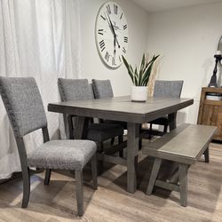 Gray Dining Table Comedor Gris 
