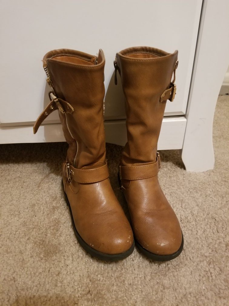 Kids girl's brown boots