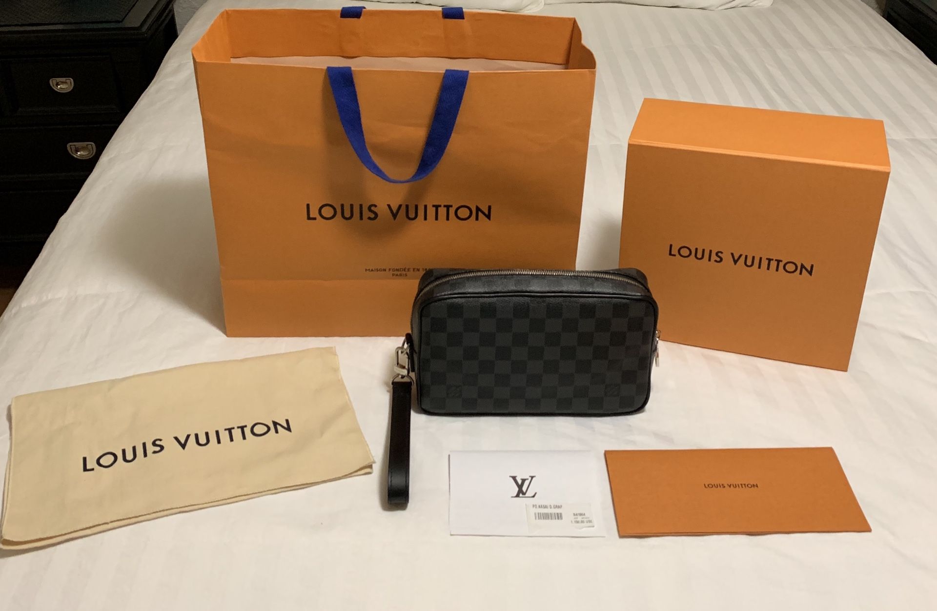 Louis Vuitton Kasi Clutch Hand Bag Like Brand New