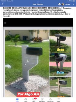 Contemporary Concrete mail Box