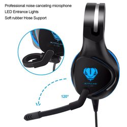 PECHAM Gaming Headset with Mic for New Xbox One PS4 Nintendo Switch PC Surround Sound Noise Reduction Game Earphone Easy Volume Control 3.5M