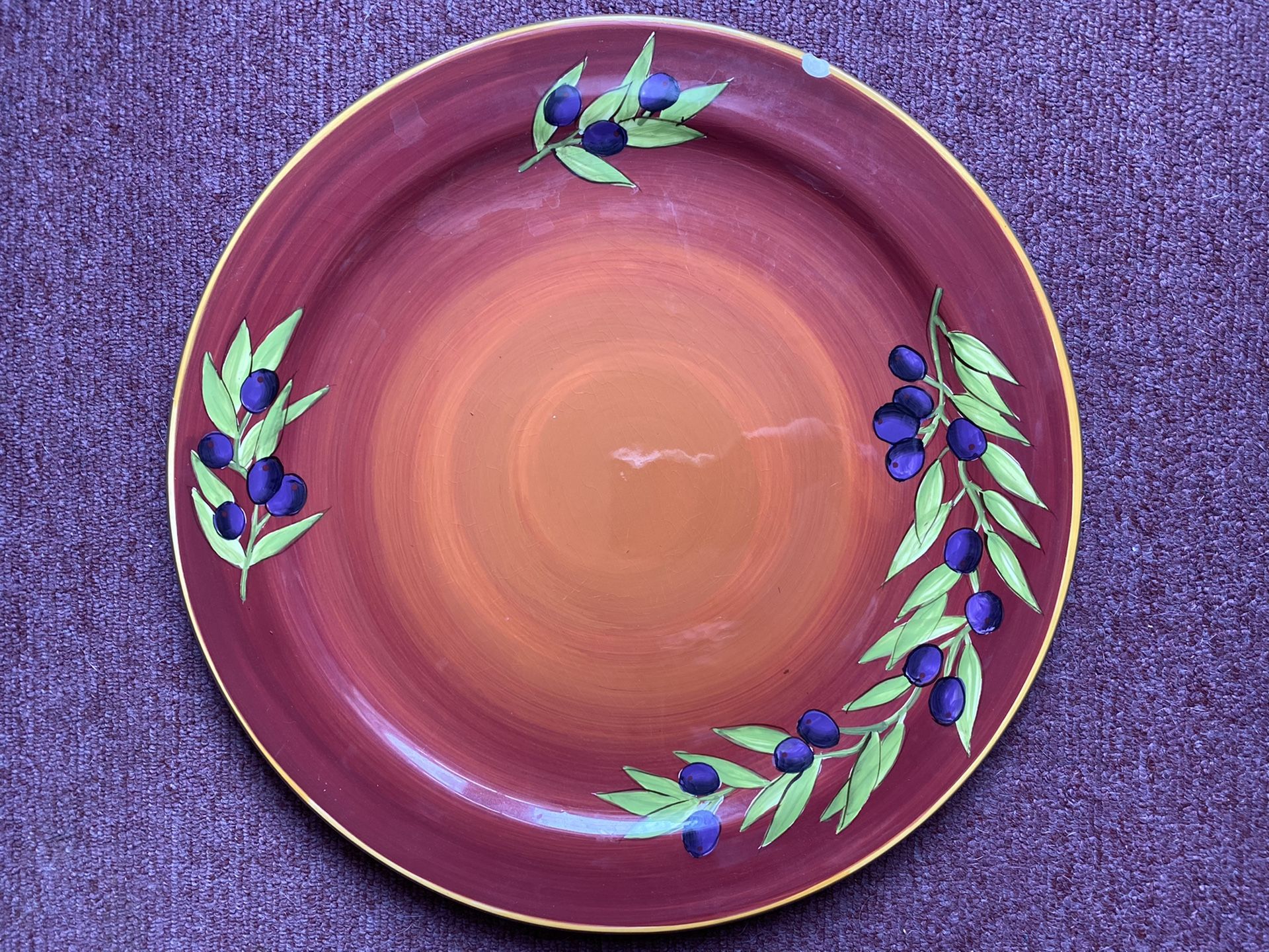 SET OF 2 PIER 1 IMPORTS PLATTER TRAY RECTANGLE & CIRCLE