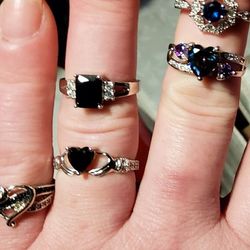 Black Diamond Rings & Multi Colored Sapphire Rings Only $75 Each!