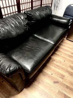 Black Leather Sofa