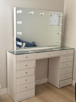 White vanity