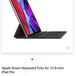 Apple- IPad Pro Smart Keyboard- made for 12.9 inch. 