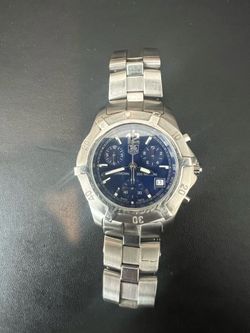 TAG Heuer Professional Chronograph Blue Dial – Swiss – Stainless Steel – Runs Great