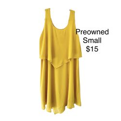 Jules & Leopold Yellow Slip Dress Small